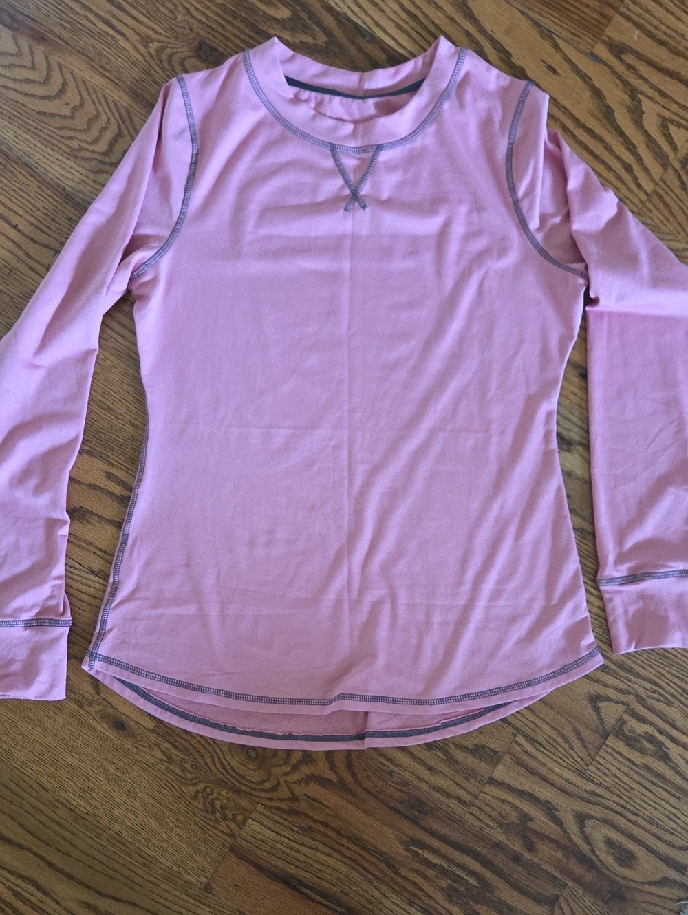 Cuddl Duds Pink Long-Sleeve Crewneck Top Size Med Womens